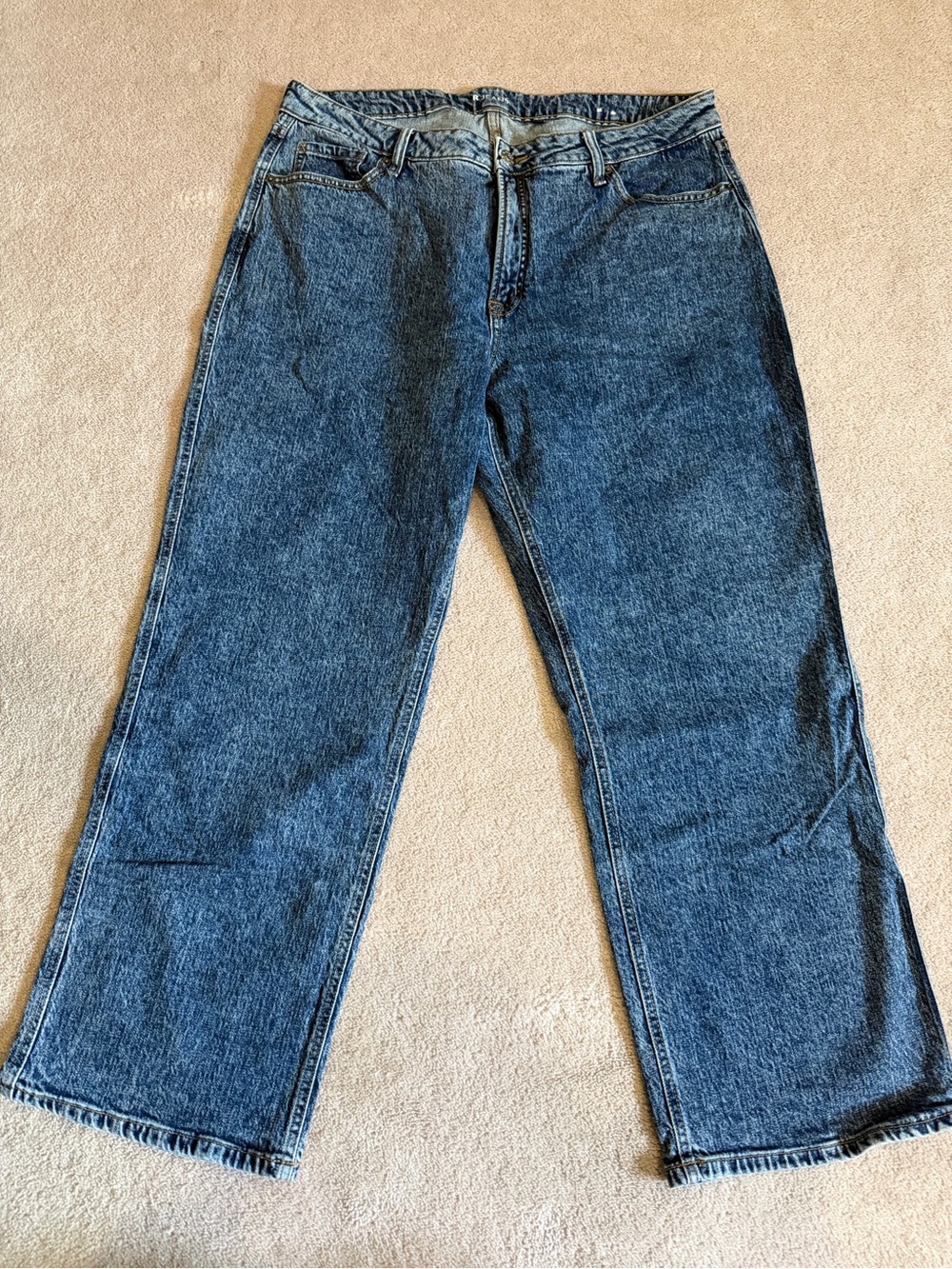 Reitmans Straight-Leg Jeans -washed Dark Blue